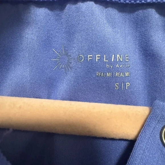 OFFLINE By Aerie Real Me Henley Crop Tee In Baja Blue - Picture 10 of 11